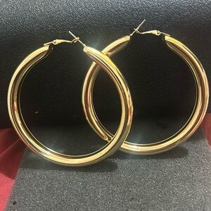 Huge Gold Hoop Earrings